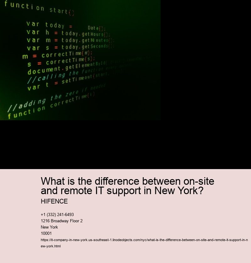 Definition of on-site and remote IT support